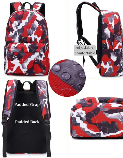 Load image into Gallery viewer, Boy/Girl School Backpack Set Camouflage Bookbags School Bags for Elementary Middle School
