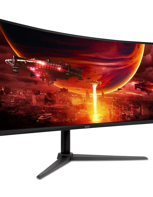 Load image into Gallery viewer, Nitro XZ342CU V3Bmiiphx 34&quot; 1500R 21:9 Curved QHD (3440 X 1440) AMD Freesync Premium Gaming Monitor, 180Hz Refresh Rate, 1Ms VRB, VESA Displayhdr 400, VESA Mounting Compliant (2 X Display Ports &amp;
