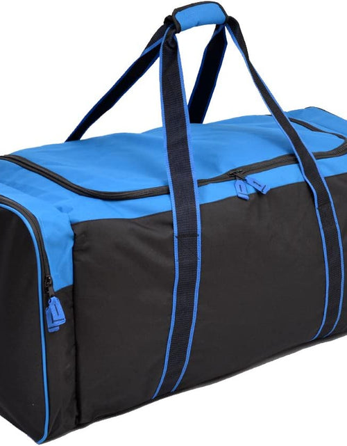 Load image into Gallery viewer, Heavy Duty Multi Pocket Large Sports Gym Equipment 3-Pocket Travel Duffel Bag (36 Inch, Blue)
