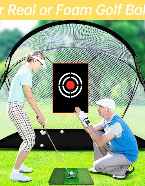 Load image into Gallery viewer, Golf Net,Golf Net Backyard Driving,Golf Driving Range,Golf Swing Net,Heavy Duty Golf Practice Net,Golf Practice Hitting Net,Quick Setup Golf Net with Target Cloth and Carry Bag(Style Optional)
