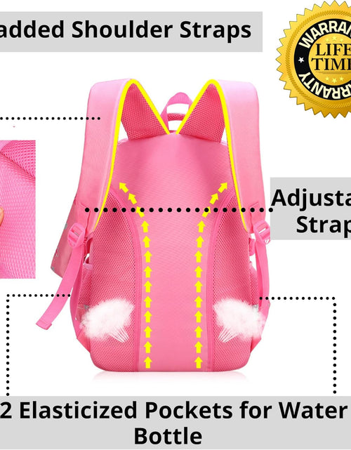 Load image into Gallery viewer, Kids Backpack for Girls Unicorn Backpack for School Water Repellent | Cute Backpacks for Elementary or Kindergarten | Pink School Bag 15” School Backpack
