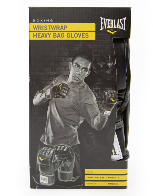 Load image into Gallery viewer, Boxing Wristwrap Heavy Bag Gloves Black
